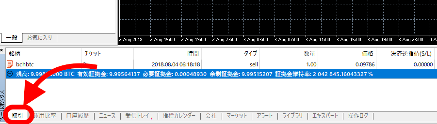 CryptoGT | MT5で保有しているポジションを確認する